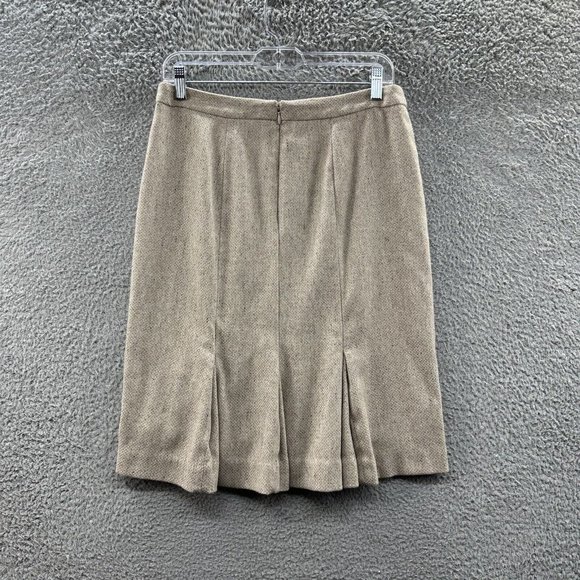 LOFT Skirt Women's 8 Beige Houndstooth Print Pencil Skirt Ladies 8 - Picture 10 of 14